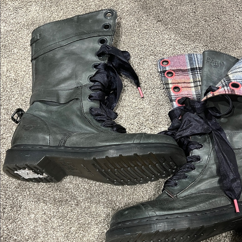 Dr. Martens TRIUMPH Boots with Plaid Lining